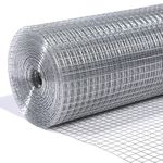 LAN JIA 1/2 inch Hardware Cloth 36 inch x 50 Foot,Hot-Dipped Galvanized After Welding, Wire Screen Mesh Roll Chicken Wire Fence Roll Gopher Wire Mesh Tree Guard Wire Mesh Roll