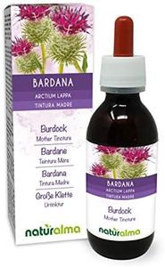 Bardana (Arctium lappa) hierba y raíces Tintura Madre sin alcohol Naturalma - Extracto líquido gotas 120 ml - Complemento alimenticio - Vegano