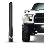 RONIN FACTORY Truck Radio Antenna for Ford F150 F250 F350 Super Duty Raptor Bronco Lightning Dodge RAM 1500 Accessories - Anti Theft - Carwash Safe - Short Antenna F150 (4 Inch)