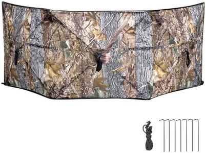 WTVIDAS Pop Up Ground Blind Portable Hunting Blind Three-Panel Hunting Ground Blinds for Deer Turkey Duck Quick Setup Hunting Accessory