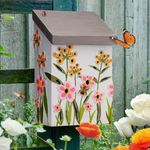 Muldale Butterfly House - Insect Hotel for Ladybirds and Bees - Hand Painted Light Blue Bug House Gift Boxed - Perfect for Attracting Garden Wildlife