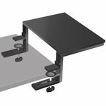 VIVO Clamp-on 38cm Desk Extension Shelf for Gaming Devices, Ergonomic Computer Monitor and Laptop Riser, Printer Stand, Versatile with Freestanding Feet Included, Desktop Organizer, DESK-SHELF15B