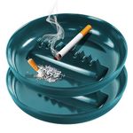 Ashtrays for Cigarettes Outdoor Ash Tray, Trash Can, 2 Pack 7 Inches Large Size Patio Ashtray, Home Ashtray, Smokeless Tabletop Ashtrays for Indoor Outdoor Use