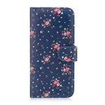 32nd Floral Series - Design PU Leather Book Wallet Case Cover for Apple iPhone XR, Designer Flower Pattern Wallet Style Flip Case With Card Slots - Vintage Rose Indigo