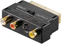 KEBILSHOP Scart Adaptor | 2x Audio RCA + 1x Video RCA to Scart | RCA Adapter | S-Video RCA Adapter Scart Cable Splitter Y Splitter Switch AV Adapter Jack Plug