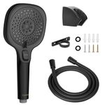 RV Shower Head with Hose and On Off Switch, 3-Spray Camper Water Saving and High Pressure Shower Head with Hose for RV, Camper, Van, Travel Trailer, Motorhome and Boat, Matte Black