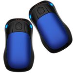 Rechargeable Hand Warmers 2 pack, 3 Levels Heating Electric Reusable Hand Warmer, 20hrs Long Lasting Battery USB Portable Pocket Handwarmers, Idea Tech Gifts for Men, Women Outdoor (Blue)