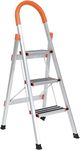 SogesPower 3 Step Ladder Aluminum Stepladder Folding Stepladder 300lbs Load Capacity Home Ladder