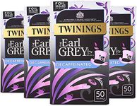 Twinings Decaffeinated Earl Grey Tea 200 Tea Bags, (Multipack of 4 x 50 Tea Bags)