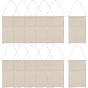 Fun Express Custom Banner DIY Natural Canvas Banner 12 Pack - Make Your Own Banner Kit with Canvas Banner Wall Art | Perfect for Kids Art Display, VBS, and Home Activities