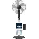Pro Breeze® 16-Inch Pedestal Fan with Remote Control and LED Display - 4 Operational Modes - 80° Oscillation - Adjustable Height & Pivoting Fan Head - Perfect for Homes, Offices and Bedrooms - Black