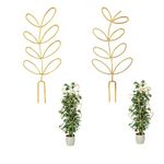 indoor plant support, Trellis Leaf Shape Garden Trellis for Climbing Plant Metal Wire Stake for Potted Plant Houseplant Lover-PLJ-011_CA