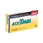 Kodak 856 8214 Professional 400 Tmax Black and White Negative Film 120, ISO 400, 5 Roll Pack