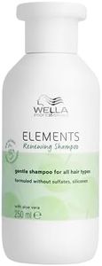 Wella Professionals Elements Shampoing régénérant doux sans sulfate et sans silicone pour tous types de cheveux - Apporte douceur et brillance aux cheveux, avec de l'Aloe Vera, 250ml