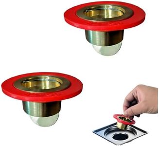 2Pcs COLDDD Downspout Universal Brass Floor Drain core, Shower Floor Drain backflow Preventer, Suitable for 1.4''-2.0'' Caliber (2)