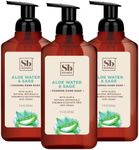 Soapbox Foaming Hand Soap ? Aloe Water & Sage ? 11oz Pump Bottles ? 3 Ct - Gently Scented, Moisturizing Foaming Hand Wash for Kitchen and Bathroom, Vegan, Cruelty & Paraben Free