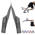 MANUEKLEAR Reverse Squat Strap, Reverse Squat AB Strap for Hip Flexor Training, Perform Hip Flexor Raises, Tricep Pull Downs, AB Crunches, Cable Pulls Home Gym Training Equipment (Grey)