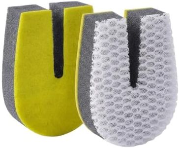 Strainer Sponge for Cleaning Splatter Screens and Fine Mesh Strainers, 2-Pack Slotted Kitchen Scrub Sponge, Non-Scratch Splatter Screen Sponge for Air Fryer Baskets, Colanders and Sieves