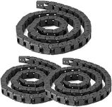 3pcs 1 Meter Black Flexible Plastic Drag Chain Cable Wire Carrier 10X10mm for CNC 3D Printer Conduit Towline, Electrical Machines