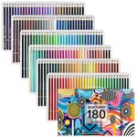 LBW 180 Colored Pencils Coloring Pencils for Adult Coloring Books Soft Core Drawing Pencils Art Craft Supplies for Adults Beginners Artists