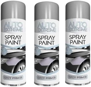 SDMAX All Purpose Gray Primer Spray Paint, Suitable for Wood, Metal, Plastic, and, Glass Surface, Fast Drying, Easy Application, Interior and Exterior Usage, 250ML (3 Pcs)