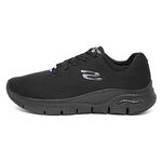 Skechers Women's Arch Fit Big Appeal Sneaker,Black Mesh / Trim,6 UK