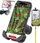 Golf Cart Phone Holder by AlphaTailSupplies - Designed for Golf Carts, Golf Push Carts, & Golf Alignment Sticks - Golf Cell Phone Holder, Stroller Phone Holder, Bike Phone Mount, Boat Phone Holder