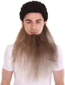HPO Men's Human Hair Long Beard Cosplay Facial Hair