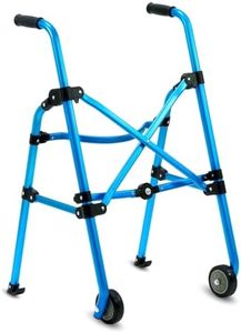 KosmoCare Premium Imported Lightweight BreEzy Folding walker | Height Adjustable Rollator Walker with wheels | Walking aids for Adult, Senior, Elderly & Handicap |