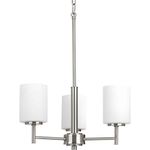 Progress Lighting P4318-09 Replay Three-Light Chandelier, Brushed Nickel