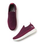 Marc Loire Women Woven Design Slip-on Purple Athleisure & Casual Sneaker Shoes (Purple, Numeric_4)