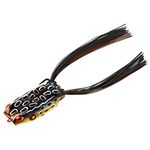 Booyah Poppin' Pad Crasher Topwater Bass Fishing Hollow Body Frog Lure with Weedless Hooks, Cricket Frog, One Size