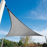 Amagenix Triangle Sun Shade Sail Canopy, 185 GSM Permeable Shade Cloth, 8'X8'X8' UV Block Awning for Patio Outdoor Backyard Garden, Grey