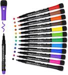 MeRaYo White Board Marker, Markers for White Board Magnetic Dry Erase Markers Fine Tip Low-Odor Whiteboard Markers for Kids, Teacher Supplies for Classroom, Office and School Supplies (12 Colors)