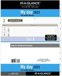 AT-A-GLANCE 2023 Daily Planner Refill, Hourly, 14010 Day-Timer, 8-1/2" x 11", Size 5, Folio Size, One Page Per Day, Loose Leaf, Monthly Tabs (491-125)