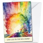 Good Luck Card - New Job Card, New Journey, New Home Card, Leaving Work Card, A5 14.8cm x 21cm