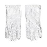 Welding Gloves, Aluminum Foil Heat Resistant Welding Gloves Fire Proof Flame Retardant Gloves Safety Work Gloves for BBQ, Oven, Grill, Fireplace, Stove