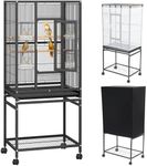 YITAHOME 53 inches Birdcage Cover and Bird Cage Seed Catcher, Bird Cages for Parakeets, Parrot, Cockatiel, Pigeon, Flight cage for Birds