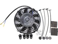 TMKOOL Universal High Performance S Blade Pull/Push 12V 80 Watt Slim Electric Cooling Radiator Fan + Mounting Kit (7" Black)