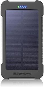 4Patriots Patriot Power Cell CX: Portable Solar Power Bank - Rechargeable External Battery with 3 USB Ports, 8,000 mAh Lithium Ion Battery, LED Flashlight, Great for Camping, Hiking or Emergencies