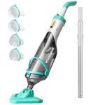 VIVOHOME Cordless Pool Vacuum 60 Mins Running Time 40W Powerful Suction up to 18.5 GPM, Handheld Rechargeable Swimming Pool Cleaner with Telescopic Pole for Pools/Spas/Hot Tubs