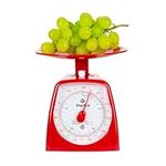 Starfrit Mechanical Kitchen Scale - Precise Dual Measurement - 11lb/5kg Capacity - Red