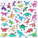 SYTHAK 34pcs Window Clings Stickers,Dinosaur Gel Clings Decals for Kids Toddlers and Adults Classroom (Dinosaur)