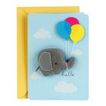 Hallmark Signature Baby Shower Card for Boy (Elephant with Balloon) Welcome New Baby Boy, Congratulations