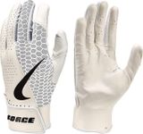 Nike Force Edge Baseball Batting Gloves - Men's - White (1 Pair) (Large)