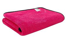 SOFTSPUN Microfiber Bath Towel 1 pc 60x120cm 280GSM Pink! Ultra Absorbent Super Soft & Comfortable Quick Drying for Men & Women Daily Use Extra Large Size Unisex.