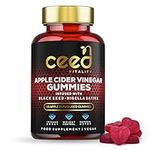 Apple Cider Vinegar Gummies with The Mother | CEED Vitality | Enhanced with Black Seed and Vitamin B12 | Vegan | 1000mg | Weight Loss Immunity Digestion | Apple Flavour | 60 Count