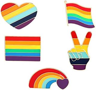 Gadpiparty Rainbow Gay Lapel LGBTQ pin Lesbian Pride Pins Rainbow Flag Brooches LGBT Pin: Gay