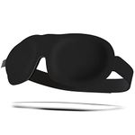 SMUG 100% Blackout Sleep & Eye Mask | Eyelash Extension Friendly | Eye Masks for Sleeping | Sleep Masks for Women & Men | Straps for Dream Comfort & Adjustability | Black