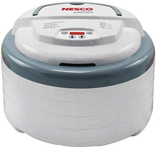 Nesco FD-79 Snackmaster Pro Digital Food Dehydrator for Snacks, Fruit, Beef Jerky, Meat, Vegetables & Herbs, Gray, 4 Trays, 1 Count (Pack of 1),Grey